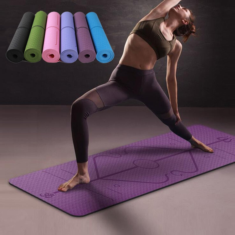 Alignment Yoga Mat  Yoga Mat with Lines – The Happy Mind Store